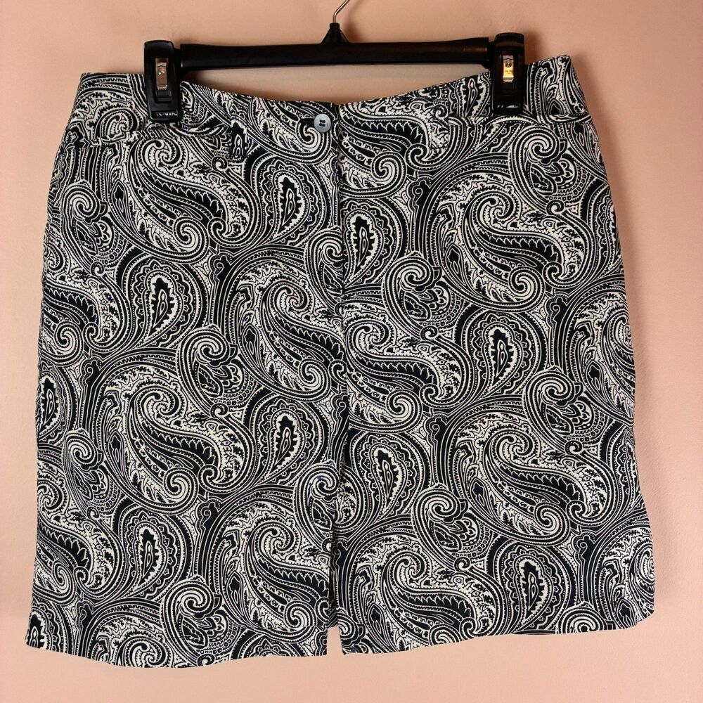 Jones New York Sport Paisley Cotton Stretch Skort Size 6